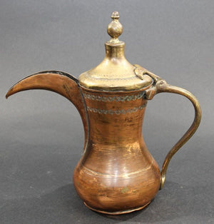 Antique Brass Middle Eastern Dallah Arabic Coffee Pot