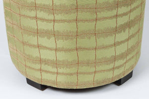 Modern Lime Green Round Moroccan Art Deco Upholstered Stool