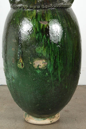 Moroccan Vintage Green Olive Jar