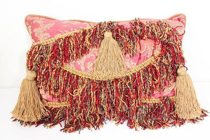 Moorish Style Decorative Red Throw Pillow by John Richard