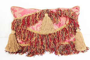 Moorish Style Decorative Red Throw Pillow by John Richard