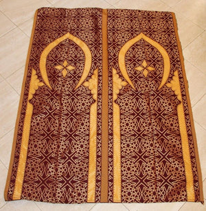 Moroccan Wall Hanging Hiti with Moorish Arches Red and Gold