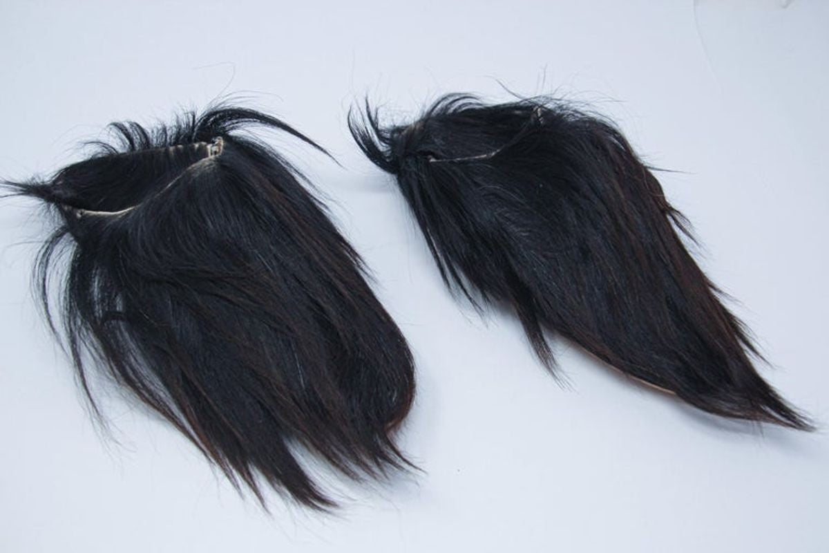 Gucci goat fur slippers deals