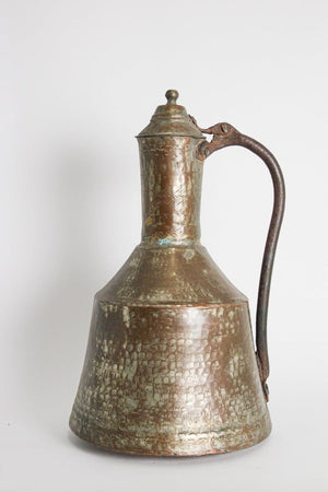 Antique 19th Century Middle Eastern Tinned Copper Ewer