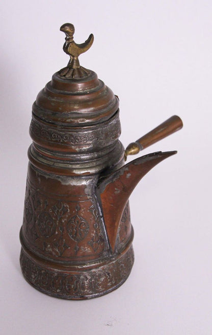 Middle Eastern Turkish Arabic Copper Dallah Coffee Pot