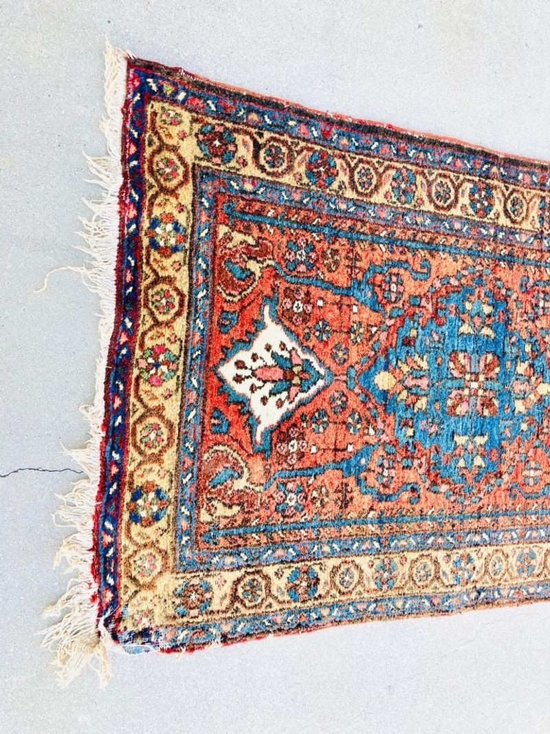 Hand Knotted Vintage Carpet Runner from Turkey