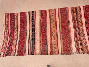 Moroccan Vintage Kilim Tribal Rug, circa 1960's