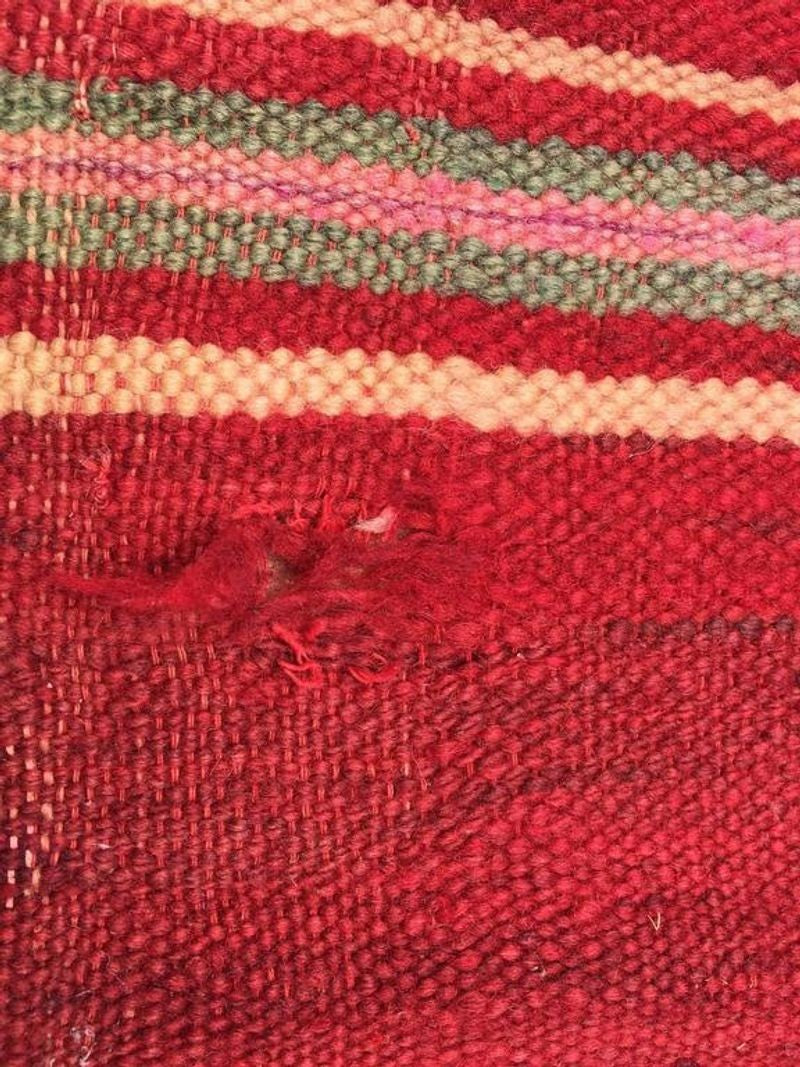 Moroccan Flat-Weave Vintage Rug