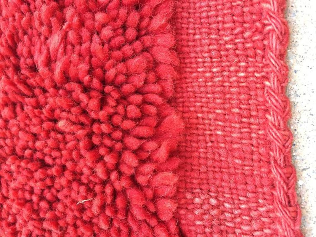 Vintage Red Tribal Moroccan Rug