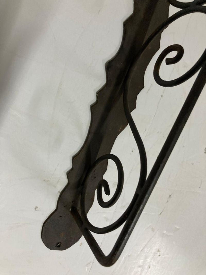 Large Wrought Iron Scrolling Wall Mounted Bracket for Lanterns or Signs