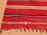 Vintage Moroccan Flat-Weave Rug with Stripes