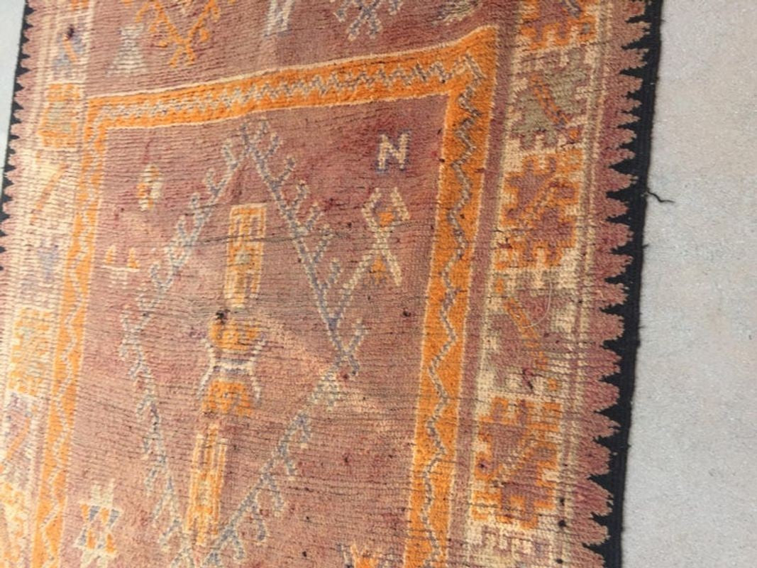 1940s Vintage Moroccan Berber Rug