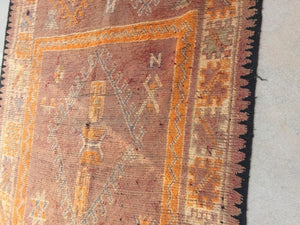 1940s Vintage Moroccan Berber Rug