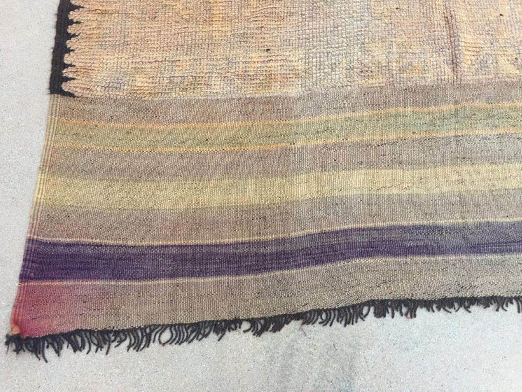 1960s Moroccan Vintage Berber Tribal Rug