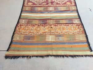 1960s Authentic Moroccan Vintage Tribal Rug