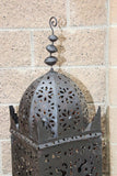 Large Outdoor Metal Moroccan Hurricane Candle Lantern