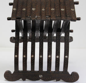Middle Eastern 19th Century Inlaid Moorish Folding Chair