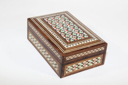 1940s Antique Fine Micro Mosaic Moorish Inlaid Decorative Box