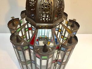 Mamounia Moorish Glass Lantern
