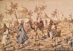 Large Tapestry with an 19th Century Orientalist Scene and Moorish Architecture