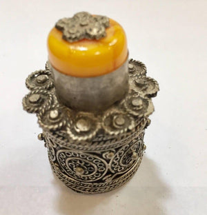Silvered Metal Lidded Box