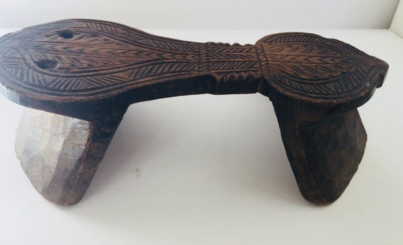 Antique Carved Wooden Harem Shoe E mosaik