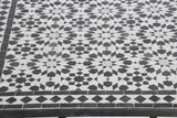 Moroccan Fez Mosaic Table in Black and White Tiles
