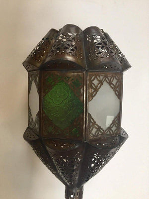 Moroccan Lantern Handcrafted Moorish Pendant Glass