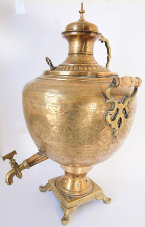 Antique Mughal Indian Brass Samovar