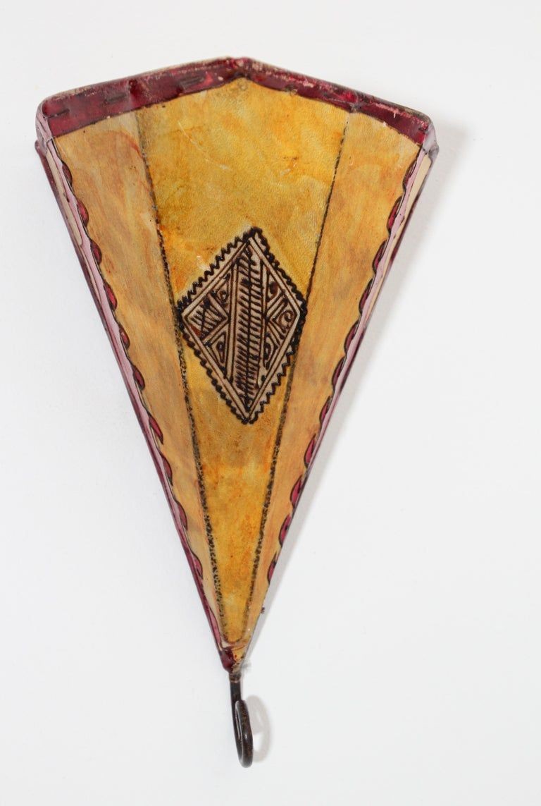 African Art Wall Parchment Sconce
