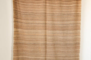 1960s Moroccan Vintage Flat-Weave Brown Tribal Organic Textile