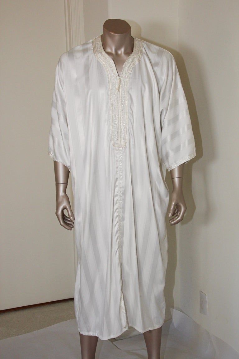 Moroccan Vintage Gentleman White Caftan, Kaftan