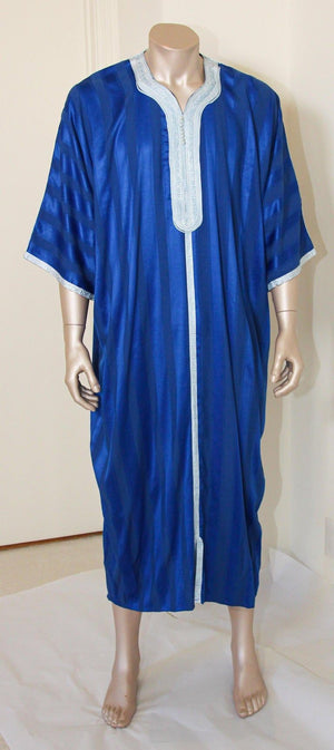 Moroccan Vintage Gentleman Royal Blue Caftan