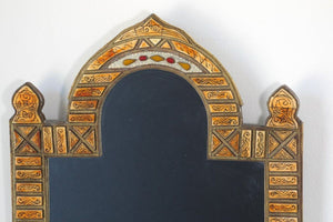 Large Moroccan Arched Moorish Mirror Inlaid