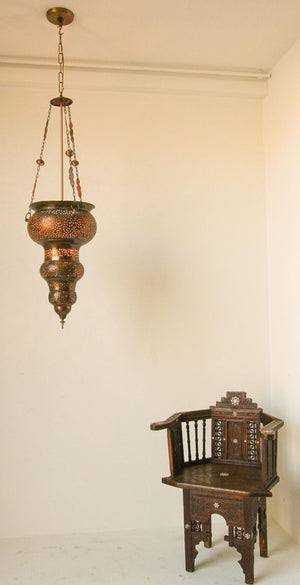 Moroccan Hanging Brass Chandelier Andalusian Moorish Style