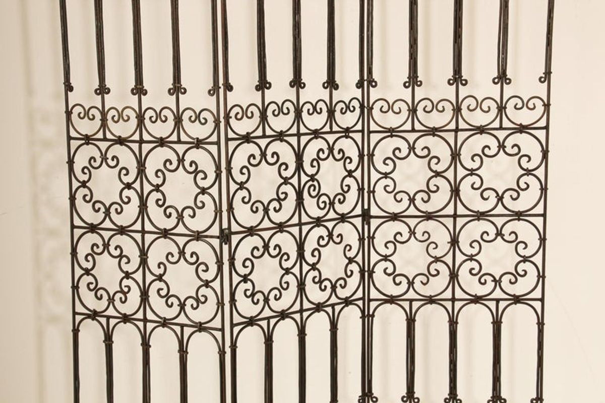 Hand Forged Iron Moorish Folding Screen