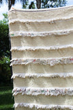 1960s Vintage Authentic Moroccan Wedding Blanket Throw with Sequins