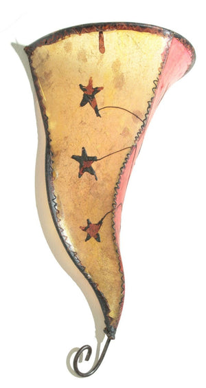 Handpainted Moroccan Folk Art Decorative Wall Sconce