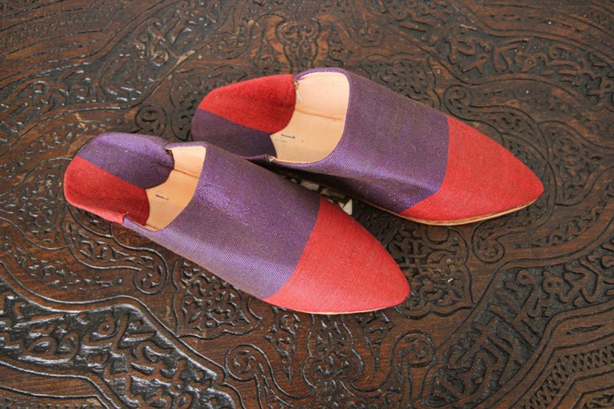 Moroccan Silk Slippers Marrakech Babouches
