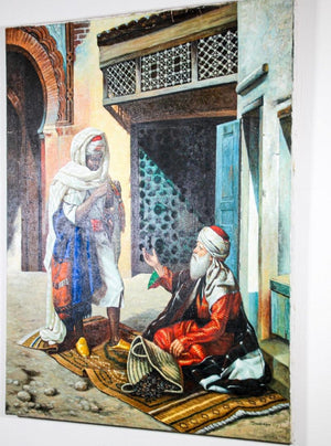 Moroccan Moorish Orientalist Oil Painting
