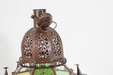 Moroccan Moorish Multi-Color Glass Lantern in Star Shape