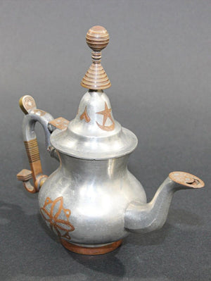 African Tuareg Silver Pewter Tea Pot from Mauritania