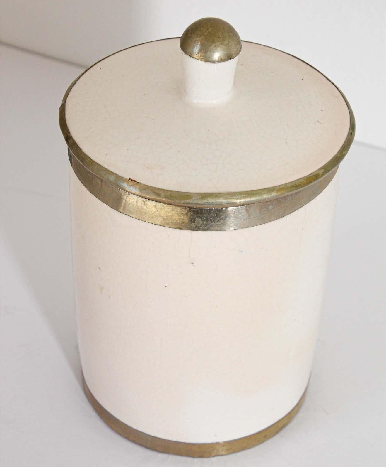 Vintage Moroccan Ceramic Urn with Lid