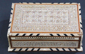 Moorish Handcrafted Middle Eastern Mosaic Inlaid Decorative Box