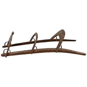 Wood and Brass Antique 19th Century Middle Eastern Camel Seat Saddle