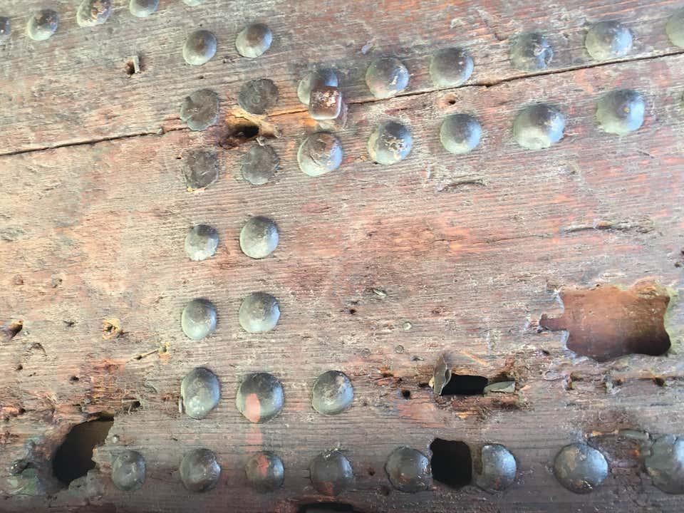 19th Century Large Moroccan Ryad Studded Moorish Antique Door