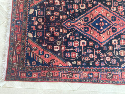 Antique Hand-Knotted Turkish Rug, Wool Floral Design, 1940