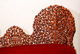 Anglo-Raj Settee with Open Back Hand Carved Tree of Life Back