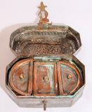 Handcrafted Tinned Copper Metal Betel or Spices Caddy Box