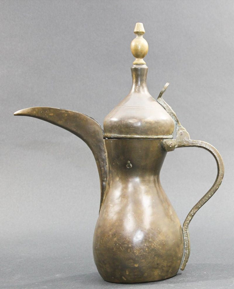 Middle Eastern Moorish Dallah Arabic Brass Coffee Pot